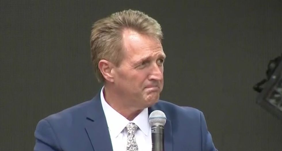 Jeff Flake throws Trump under the bus to an audience of under-30 voters for his Obama birtherism
