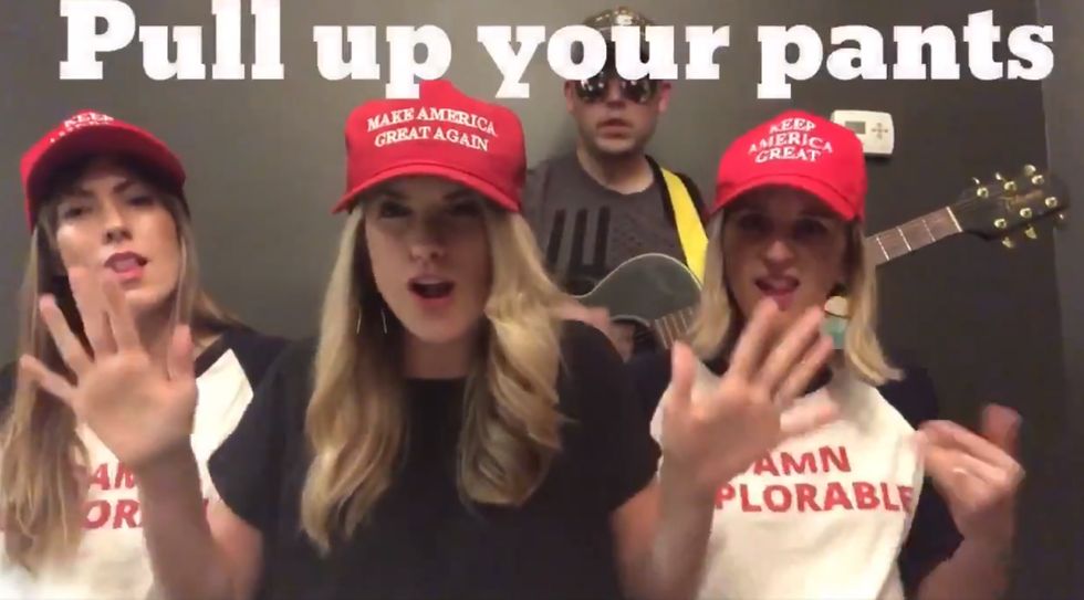 'Pull Up Your Pants': Trump-loving singers beg president to let them perform pro-Kavanaugh song at Texas rally
