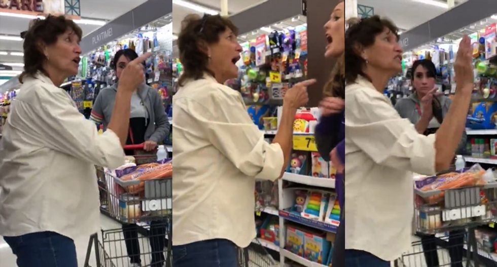 Viral video shows young woman stepping in to stop apparent racist attack on people speaking Spanish