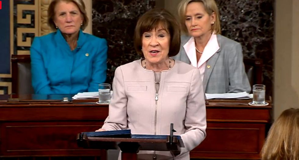 Susan Collins makes no promises on hearing witnesses -- after voting with the GOP against them