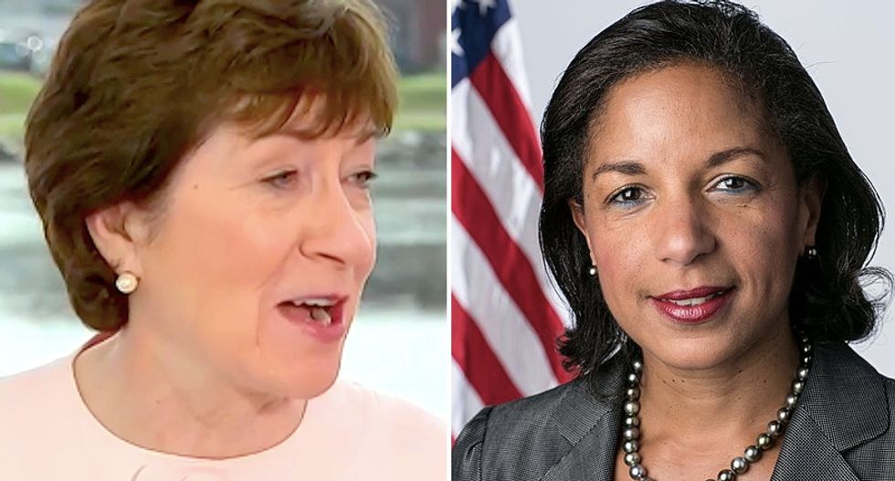 Susan Collins is already running scared from Susan Rice -- and deletes endorsement from her website