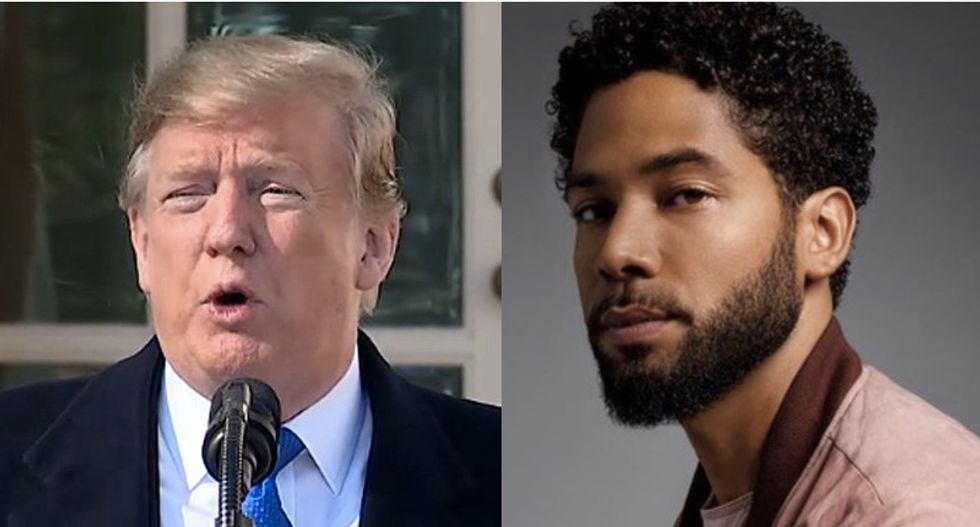 Trump makes Jussie Smollett scandal all about himself and his supporters in angry tweet