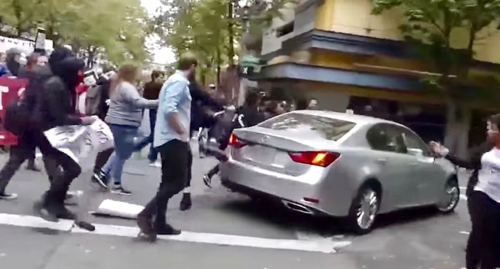 Portland man admits making vulgar gesture before before driving his Lexus through crowd of Black Lives Matter protestors