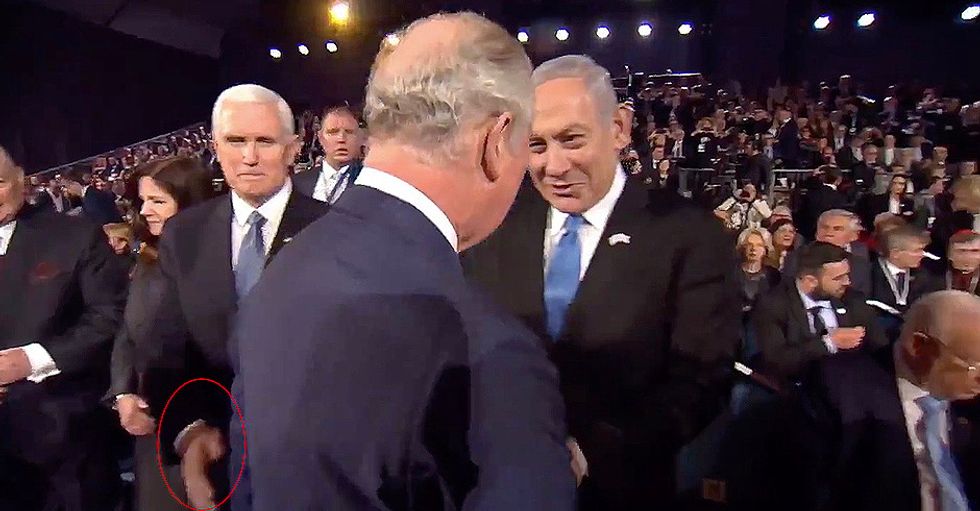 WATCH: Prince Charles appears to snub Mike Pence at World Holocaust Forum