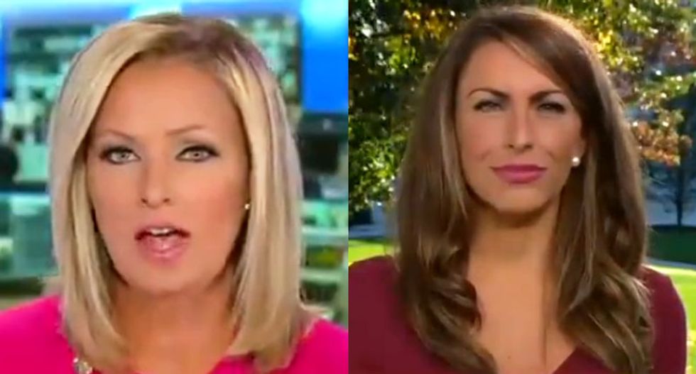 Fox News host grills Trump spokesman on his Proud Boys comment -- and tells her 'they're celebrating it'