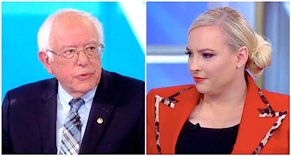 The View's Meghan McCain seethes as Bernie Sanders explains how GOP killed bipartisanship