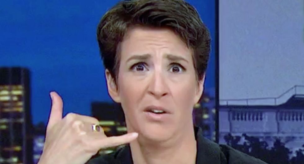 WATCH: Rachel Maddow unveils her new theory on why Trump walks around with toilet paper stuck to his shoe