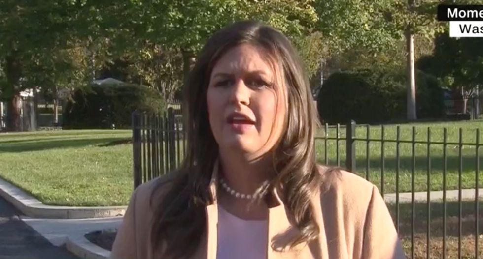 Sarah Sanders trainwrecks defending Trump's attacks on the media as mail bomb attempts continue