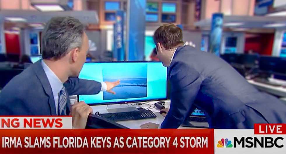 'The water simply disappeared': Incredible MSNBC report shows Hurricane Irma sucking Tampa Bay dry