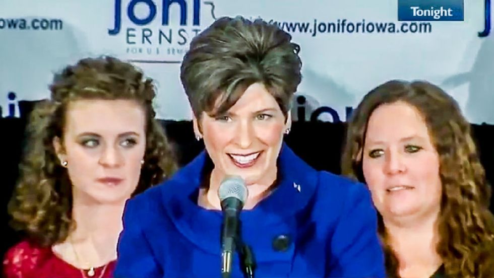 'Make them squeal': Joni Ernst's victory speech borrows line from movie rape scene