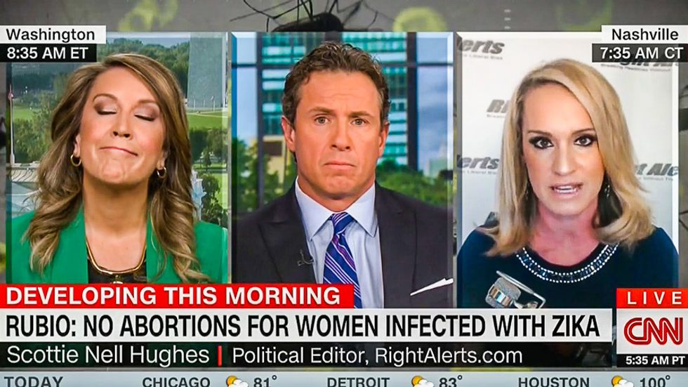 Trump surrogate Scottie Nell Hughes: Ban abortion for Zika because birth defects are 'nothing new'