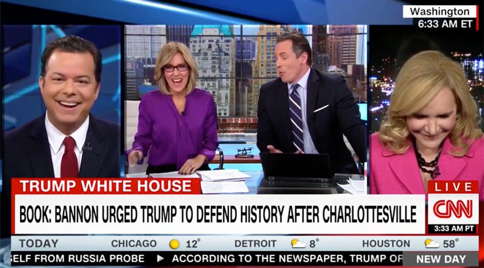 CNN panel gobsmacked by Wolff revelations about Trump insistence on praising KKK after Charlottesville