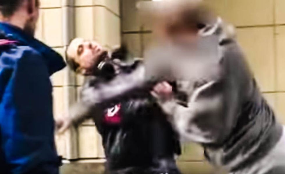 WATCH: White supremacist who allegedly harassed black man is tracked down -- and punched out