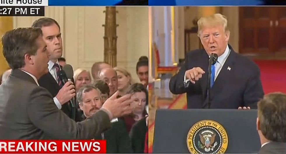 'You are a rude, terrible person': Trump melts down after Jim Acosta tells him a caravan isn't an invasion