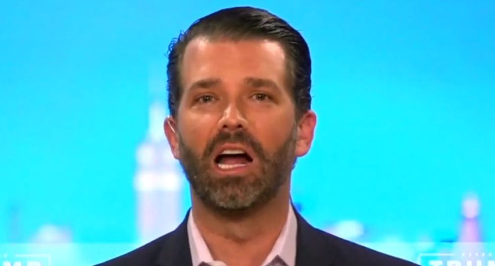 Donald Trump Jr brutally mocked for his geographically confused ‘world map’ of president’s victory