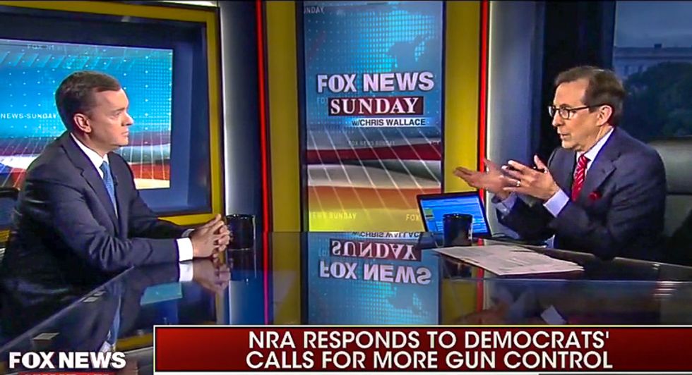 'That's actually not true': Chris Wallace tears NRA executive director a new one for lying about gun control