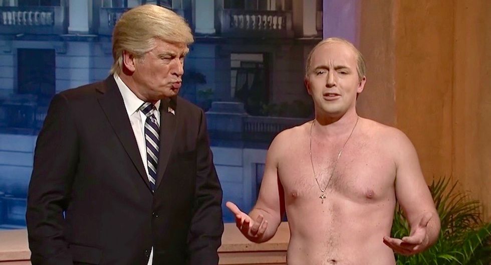 Watch Vladimir Putin break up with Trump on SNL: 'I prefer presidents who don't get indicted'