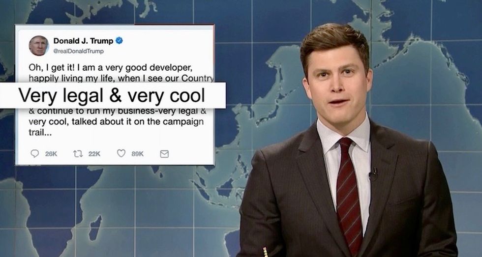 WATCH: SNL's Weekend Update hilariously recaps Trump's 'very legal and very cool' week