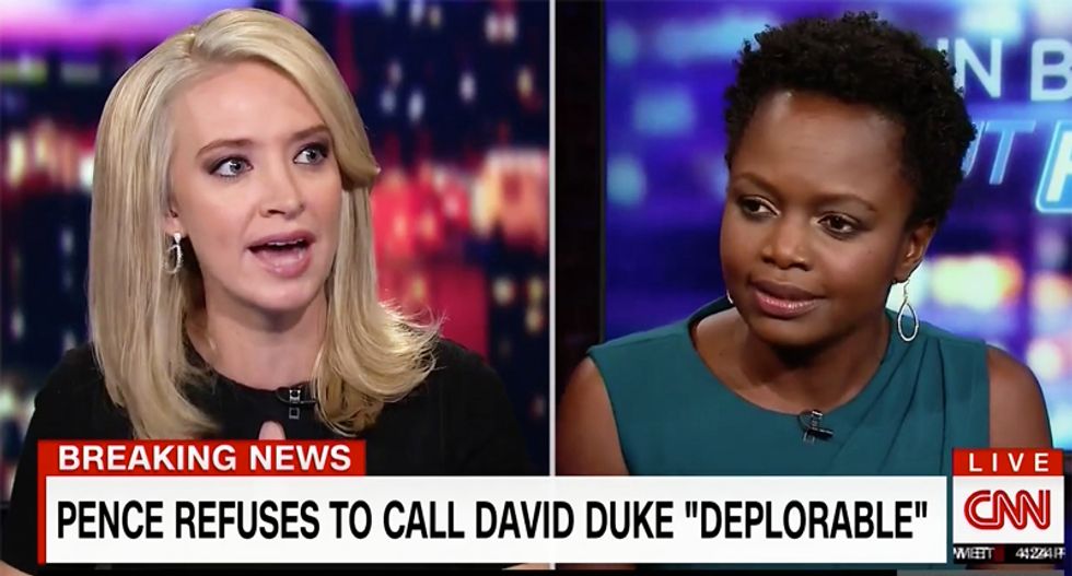 Kayleigh McEnany comes unglued defending Pence for not calling ex-Klan head David Duke 'deplorable'