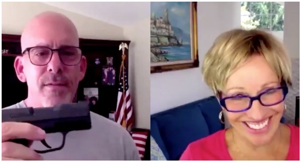 Anti-masker doctor flashes gun during video chat: 'I'd rather be carrying a gun than masking up'