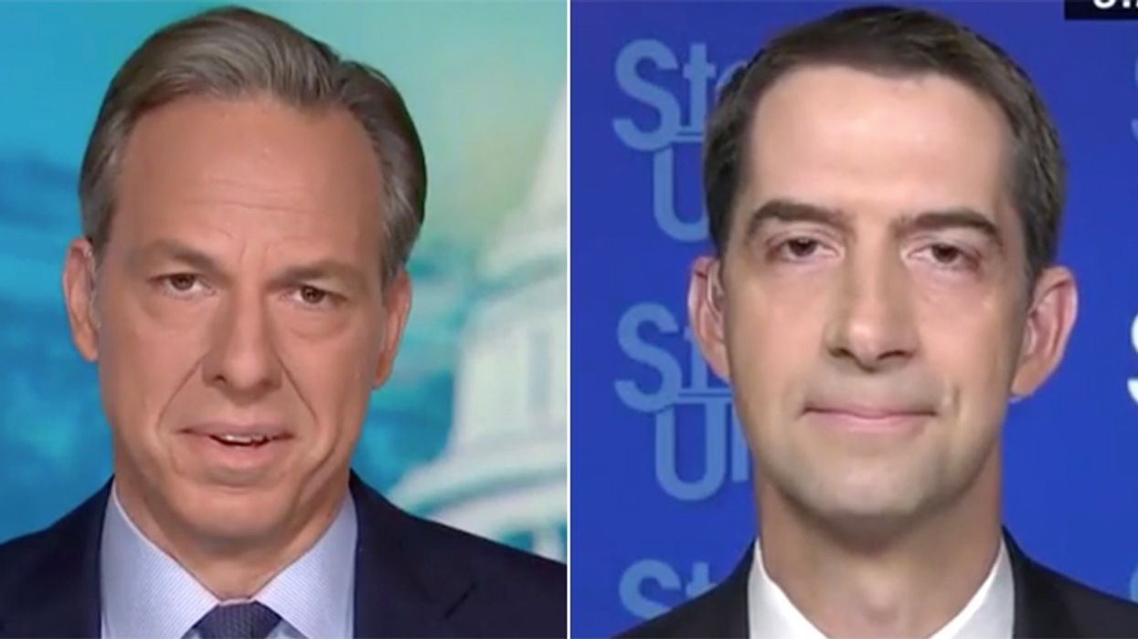 'What a farce': CNN's Tapper buried for letting Tom Cotton spew 'MAGA lies' about Harris