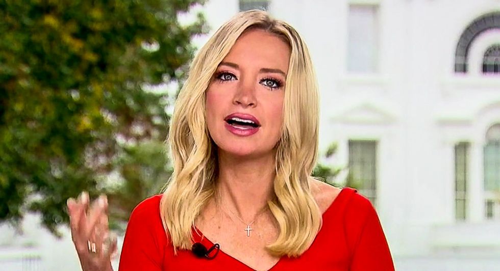 'Get your resume ready': Kayleigh McEnany mocked for desperate 'GOD IS IN CONTROL!!' tweet