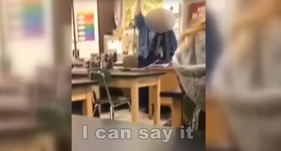 Teacher shouts n-word in class and tells students it's ok to use because she had a black nanny
