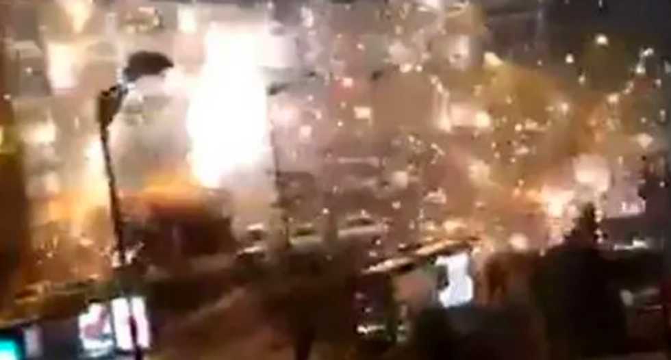 Police station outside Paris targeted in fireworks attack