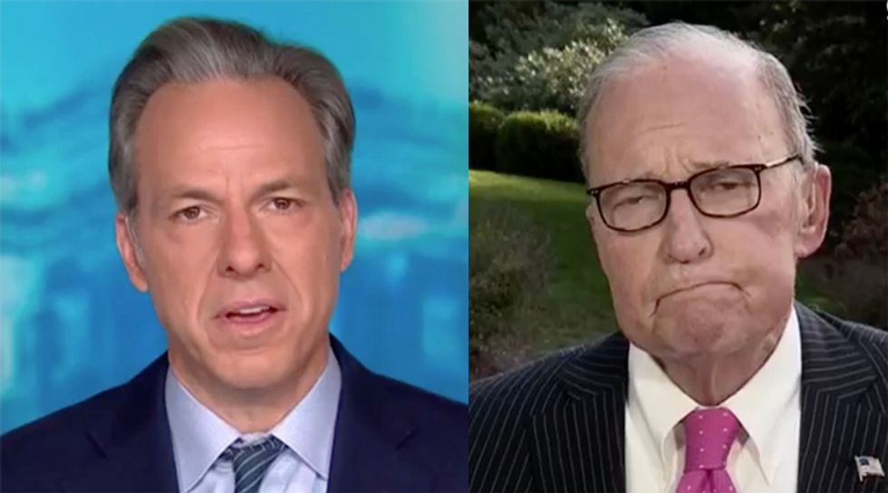 CNN's Tapper shuts down Larry Kudlow after he insists 'we are learning to live with the virus'