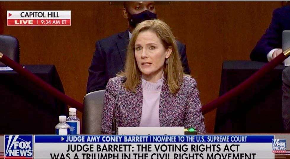 ‘I won’t do that’: Amy Coney Barrett refuses to reveal her legal position on same-sex marriage law Obergefell