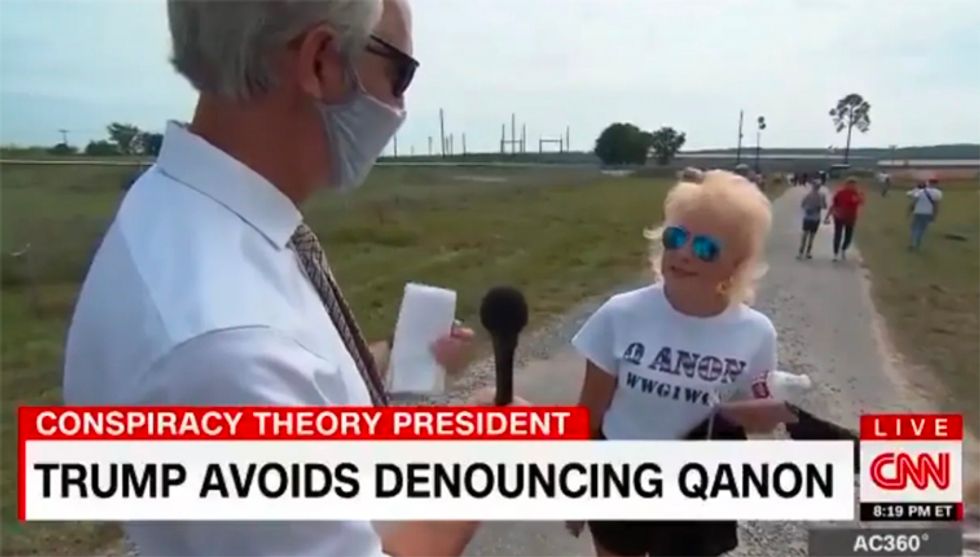 Watch: Trump rallygoers offer bizarre explanations to defend president's failure to condemn QAnon