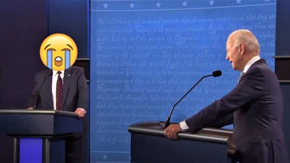 Joe Biden ridicules Trump as a crybaby in parody debate video