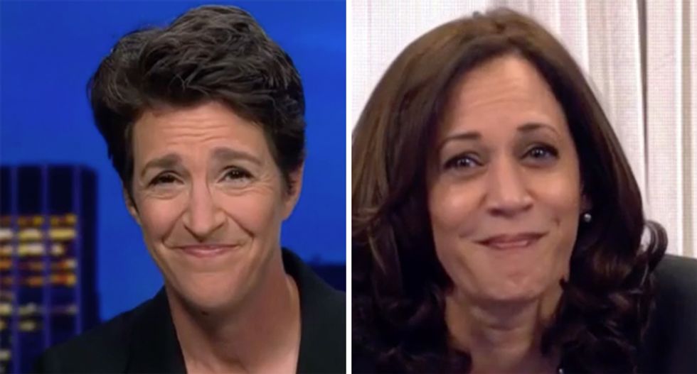 Watch the epic response from Kamala Harris when Maddow asked about the fly on Mike Pence’s head