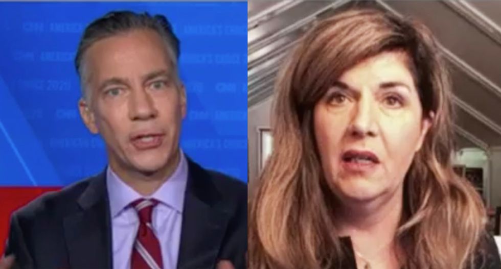 WATCH: Trump backer flails as she gets called out by CNN host for defending president's conspiracy mongering