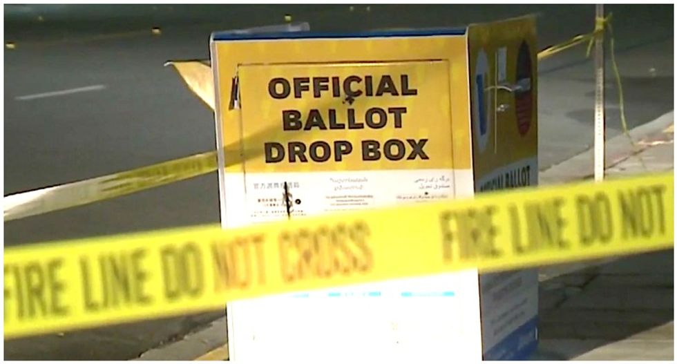 Countless ballots destroyed in Los Angeles as official drop box goes up in flames