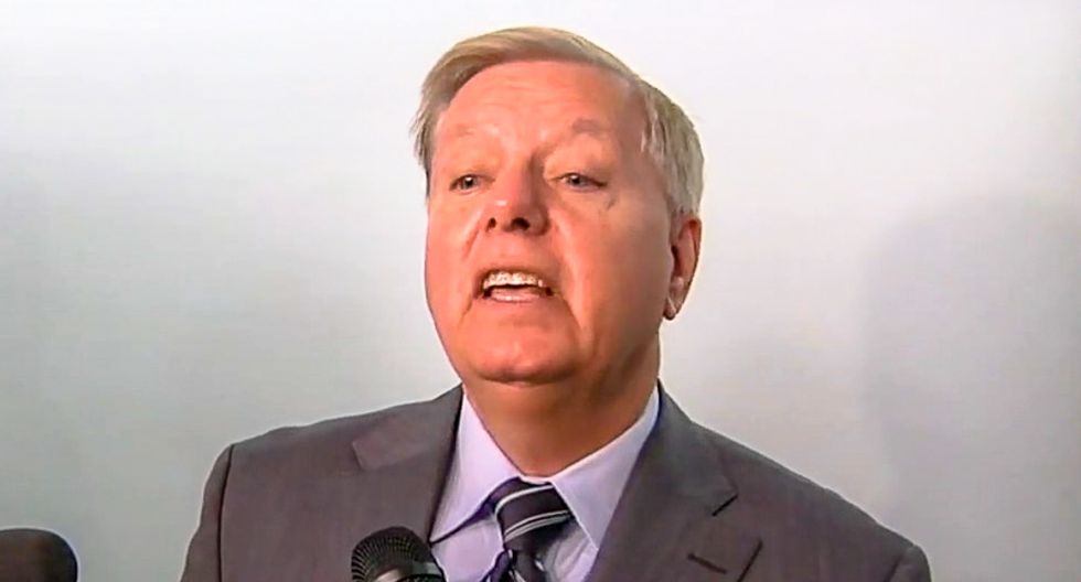 Lindsey Graham demands GOPers sign Trump loyalty oath because impeachment 'is about to destroy this nation'