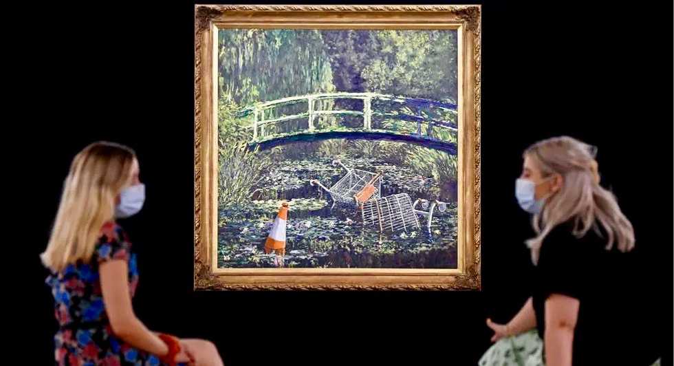 Banksy take on Monet masterpiece sells for £7.6 million