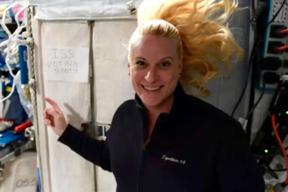 Ultimate absentee ballot: US astronaut votes from space station