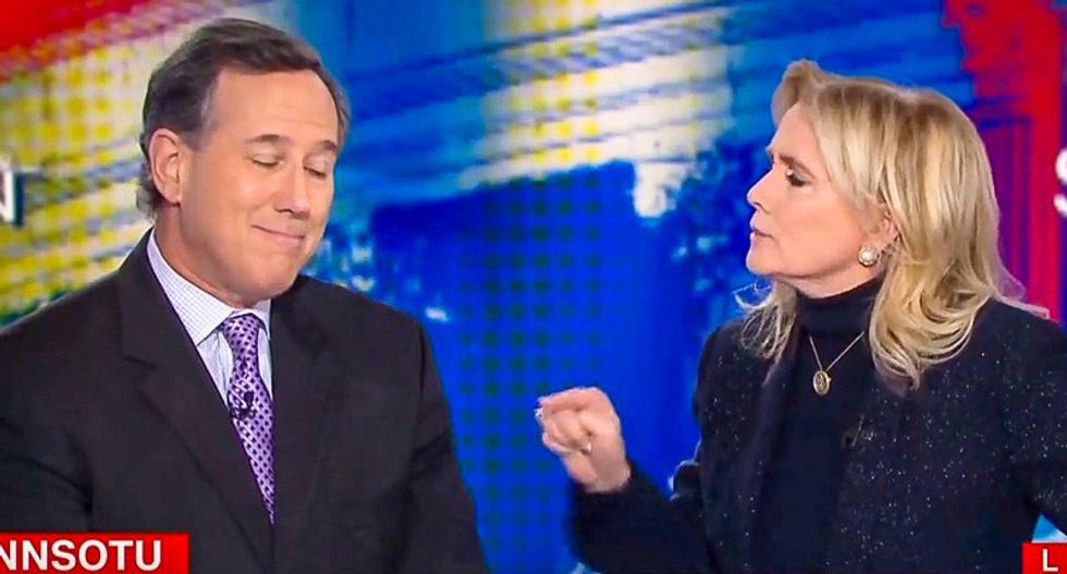 WATCH: Three women experts rain holy hell on Rick Santorum for lying about Trump's border wall on CNN