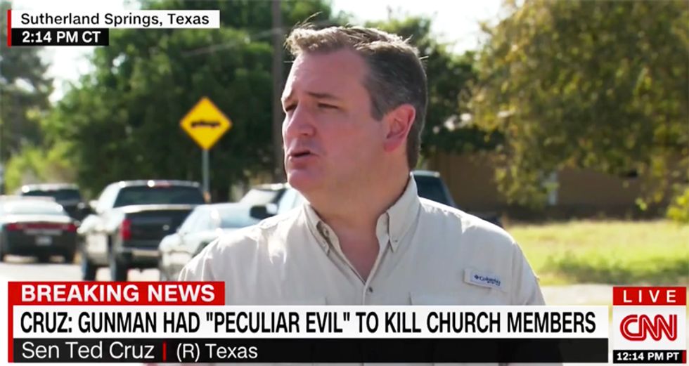 WATCH: Bible-spouting Ted Cruz fumes at reporter for 'politicizing' Texas massacre by asking about gun control