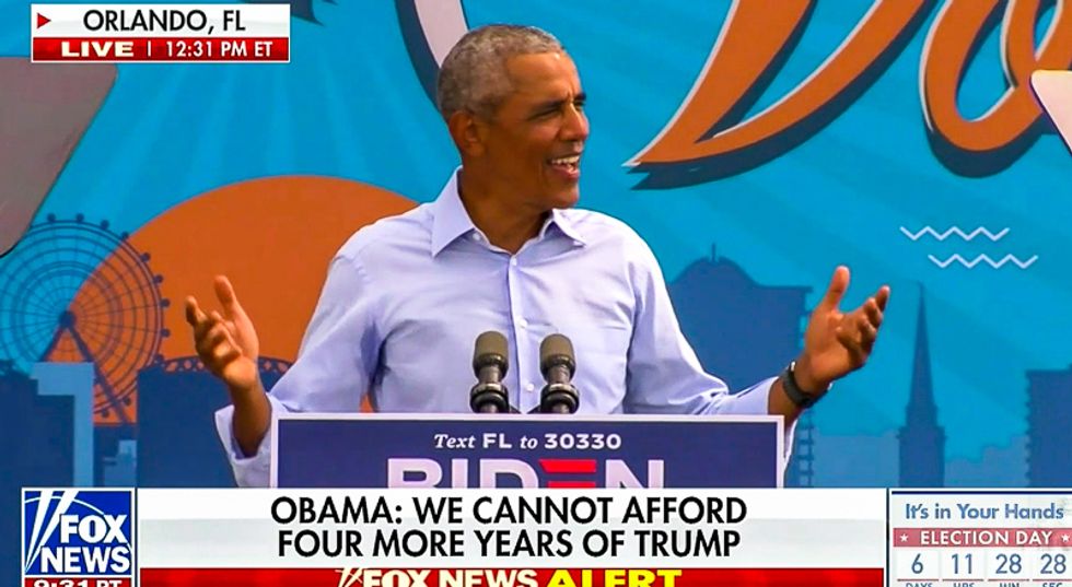 'Fake speech': Trump rages at live television as Fox News gives Obama 30 minutes to rip president