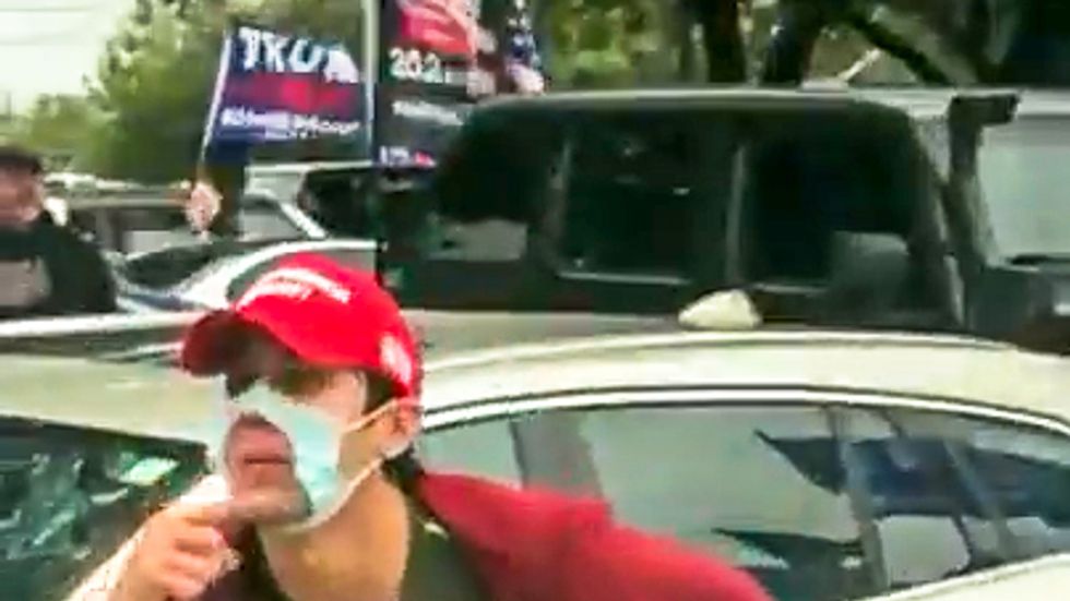 'I'd call this a riot': Trump supporters mocked after video shows them 'sharing 1 brain cell' at Dallas rally