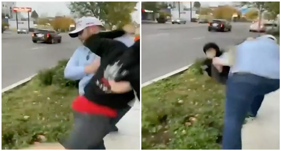 WATCH: Trump supporter body slams 14-year-old during wild brawl involving GOP congressional candidate