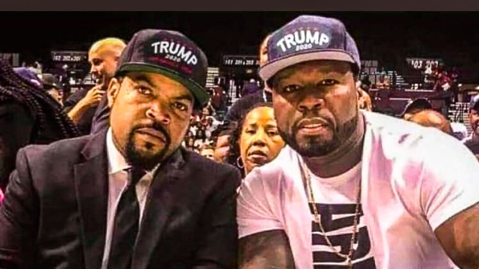 Eric Trump deletes fake image of Ice Cube and 50 Cent wearing Trump 2020 hats after humiliation on Twitter