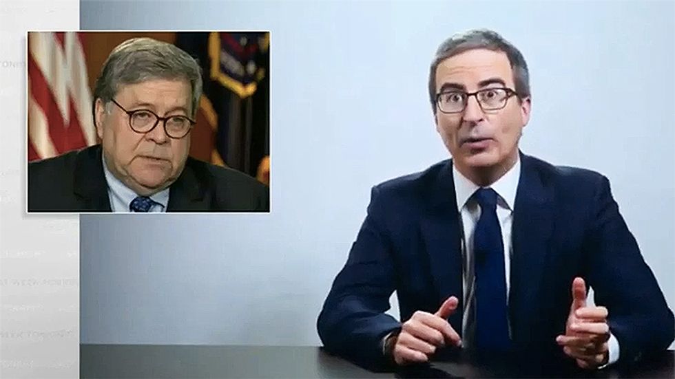 John Oliver makes the case for impeachment against 'dangerous' Bill Barr if Trump wins