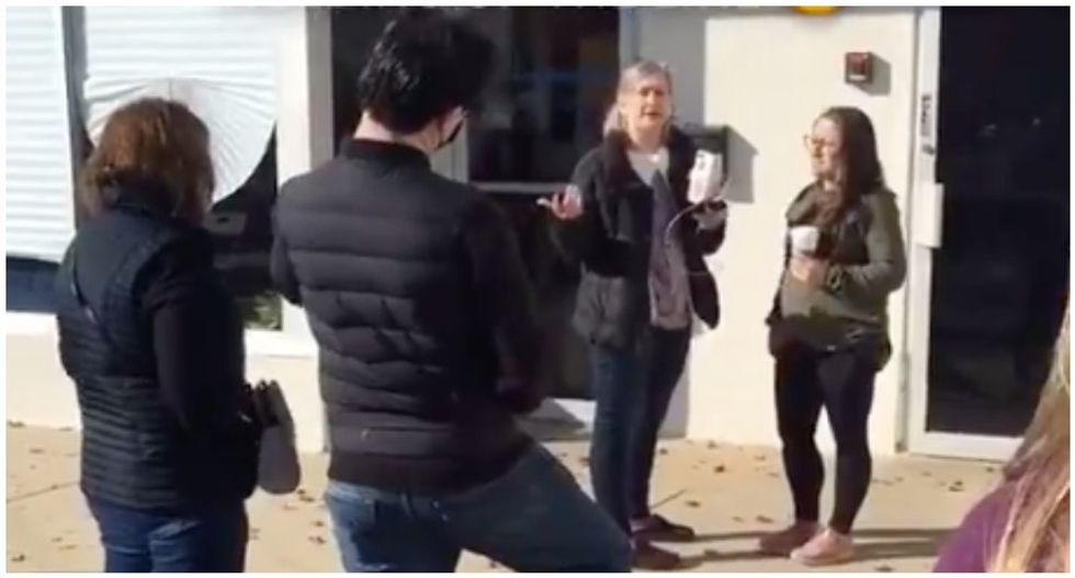 Anti-maskers hold up voting line while claiming to be discriminated against: 'Are these Jim Crow laws?'