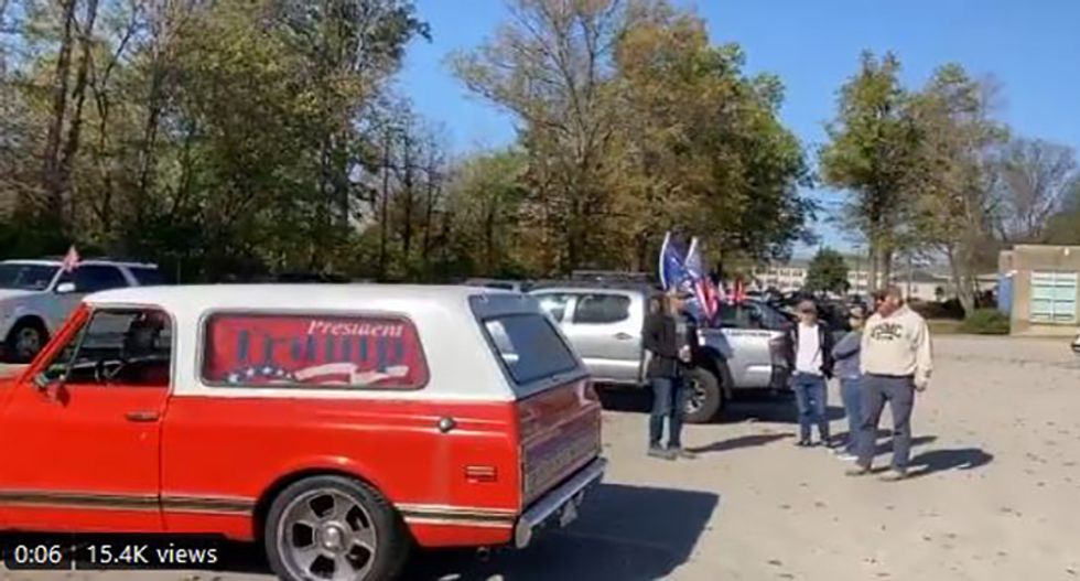 Trump supporters illegally brandished guns on school grounds – but Kentucky police refused to charge them