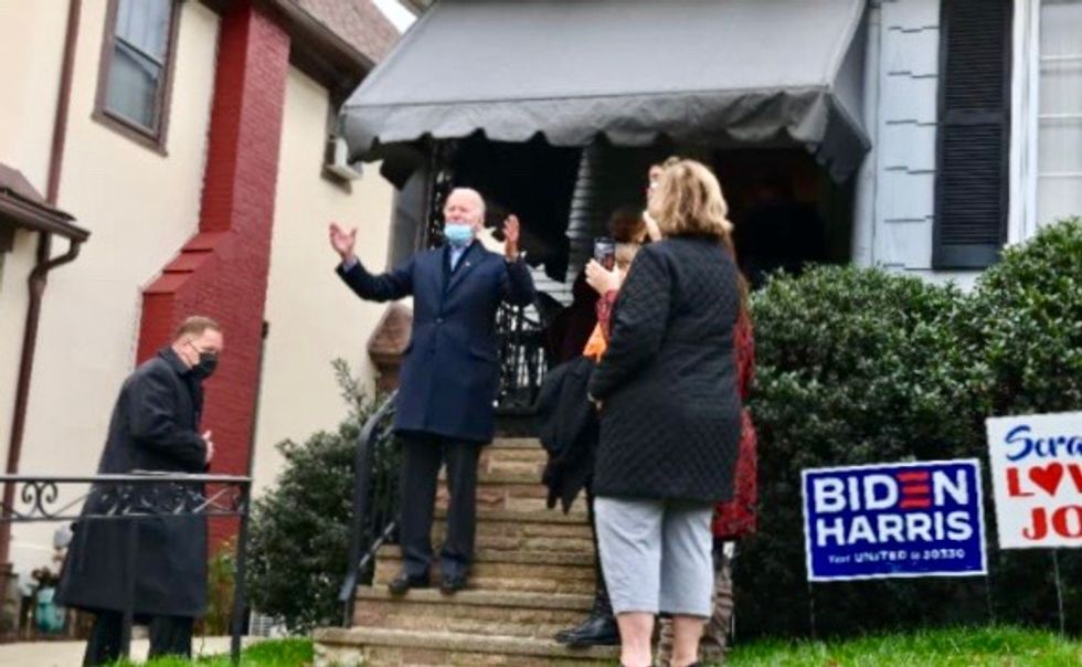 'With the Grace of God:' Joe Biden signs childhood home wall on election day