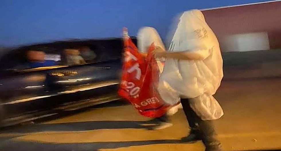 Men with Trump 2020 flag insist they are ‘ghosts’ after sparking KKK fears in Indiana