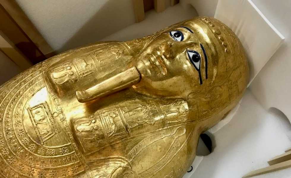 Stolen golden coffin of ancient Egyptian priest makes return from New York to Cairo